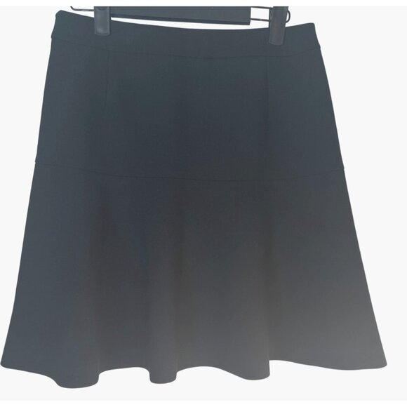 ZARA Size 4 Woman Black Flared Skirt Polyester Blend High Rise - Picture 2 of 14